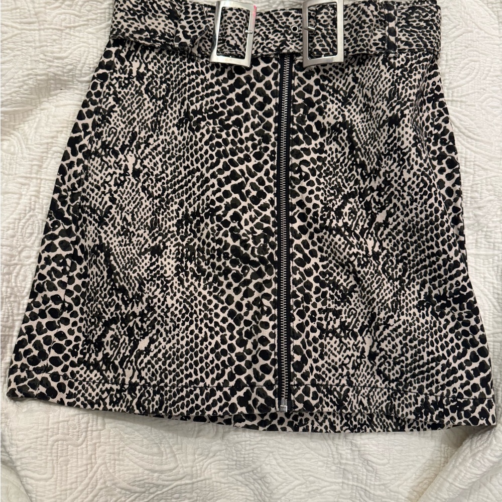 Topshop snake skin mini skirt